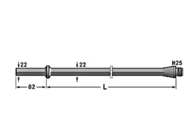 H25 22mm ράβδος τρυπανιών κνημών δεκαεξαδικού 82mm