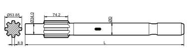 Προσαρμοστής κνημών τρυπανιών αντι-κούρασης Cop1238 T38 T45 T51 χάλυβα ασφαλίστρου για το τρυπάνι βράχου