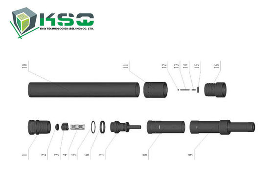 Εργαλεία διατρήσεων υπόγειας μεταλλείας DTH DTH4.5 περίπτωση σφυριών/dth4.5-10 έμβολο