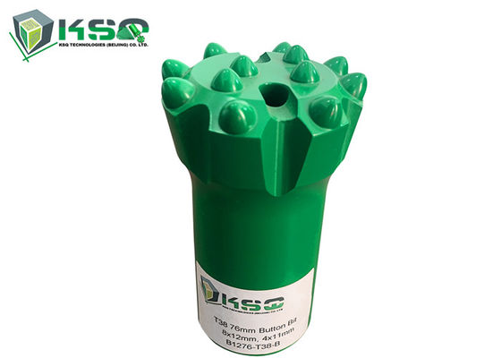 Μακροχρόνια υπηρεσιών ζωής διάμετρος 76mm κομματιών κουμπιών τρυπανιών περασμένη κλωστή T38