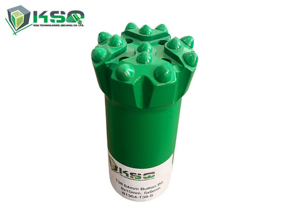 Διάμετρος 64mm κομματιών τρυπανιών κουμπιών καρβιδίου T38 βολφραμίου που παρασύρει