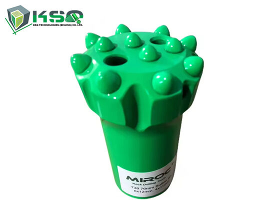 Υψηλής απόδοσης T38 76mm Tungsten Carbide Thread Button Bit για σκληρό βράχο Υπόγεια εξόρυξη σήραγγας Quarrying Drifting