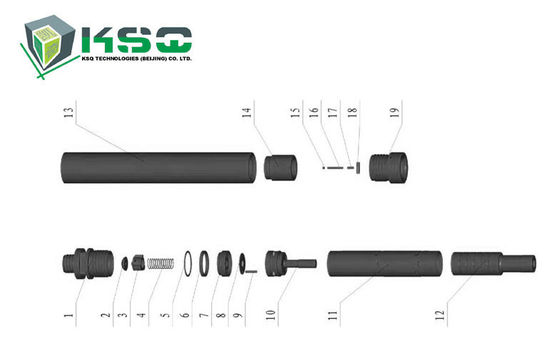 Ιδιόκτητη διαδικασία dth90-Ι θερμικής επεξεργασίας εργαλείων διατρήσεων DTH σφυρί