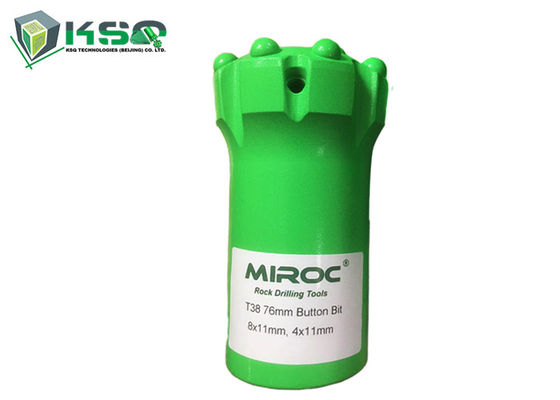 T38 76mm κανονικό σώμα κομματιών τρυπανιών κουμπιών με τα βαλλιστικά ένθετα καρβιδίου