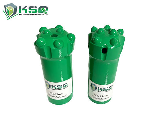 R25 κοντό κομμάτι τρυπανιών κουμπιών καρβιδίου βολφραμίου φουστών σφαιρικό Dia.33-45mm