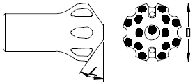 Νήμα καρβιδίου βολφραμίου που καλύπτεται δια θόλου διεύρυνση του κομματιού κουμπιών